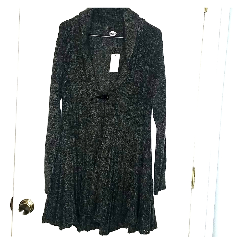 Black long cardigan